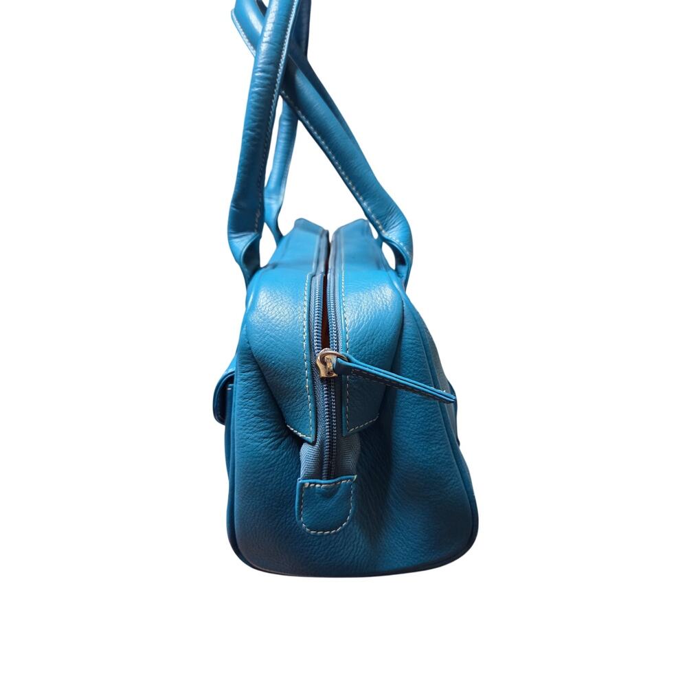 Blue Genuine Leather Cargo Bag - Picture 5 of 15